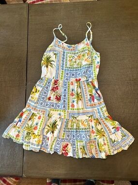 Cupshe White Multicolor Patchwork Tropical Midi Dress